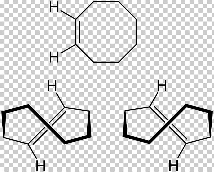 Trans-Cyclooctene Cis–trans Isomerism Organic Chemistry PNG, Clipart, Angle, Area, Black, Black And White, Chemistry Free PNG Download