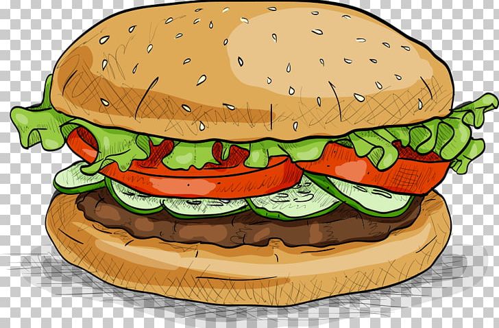 Hamburger Fast Food Veggie Burger PNG, Clipart, Birds Eye View Burger, Bur, Cartoon, Cheeseburger, Color Free PNG Download