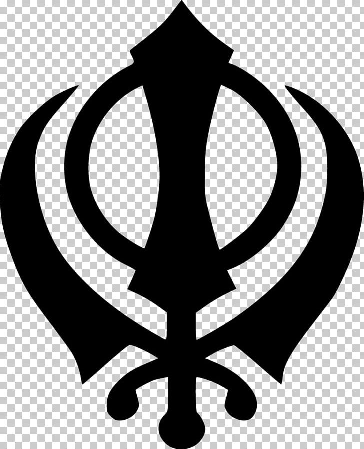 Khanda Sikhism Symbol The Five Ks PNG, Clipart, Amrit Sanchar, Black And White, Five Ks, Gurdwara, Guru Free PNG Download