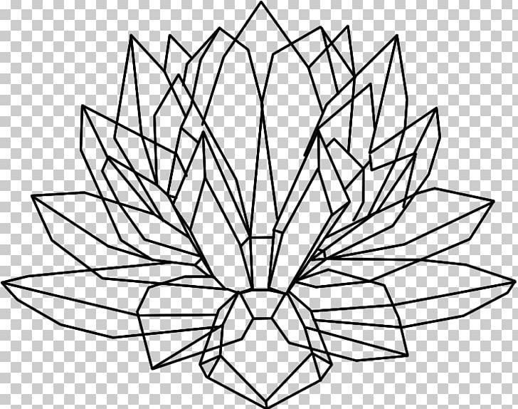 Drawing Crystal Cluster Nelumbo Nucifera PNG, Clipart, Angle, Art, Artwork, Black And White, Circle Free PNG Download