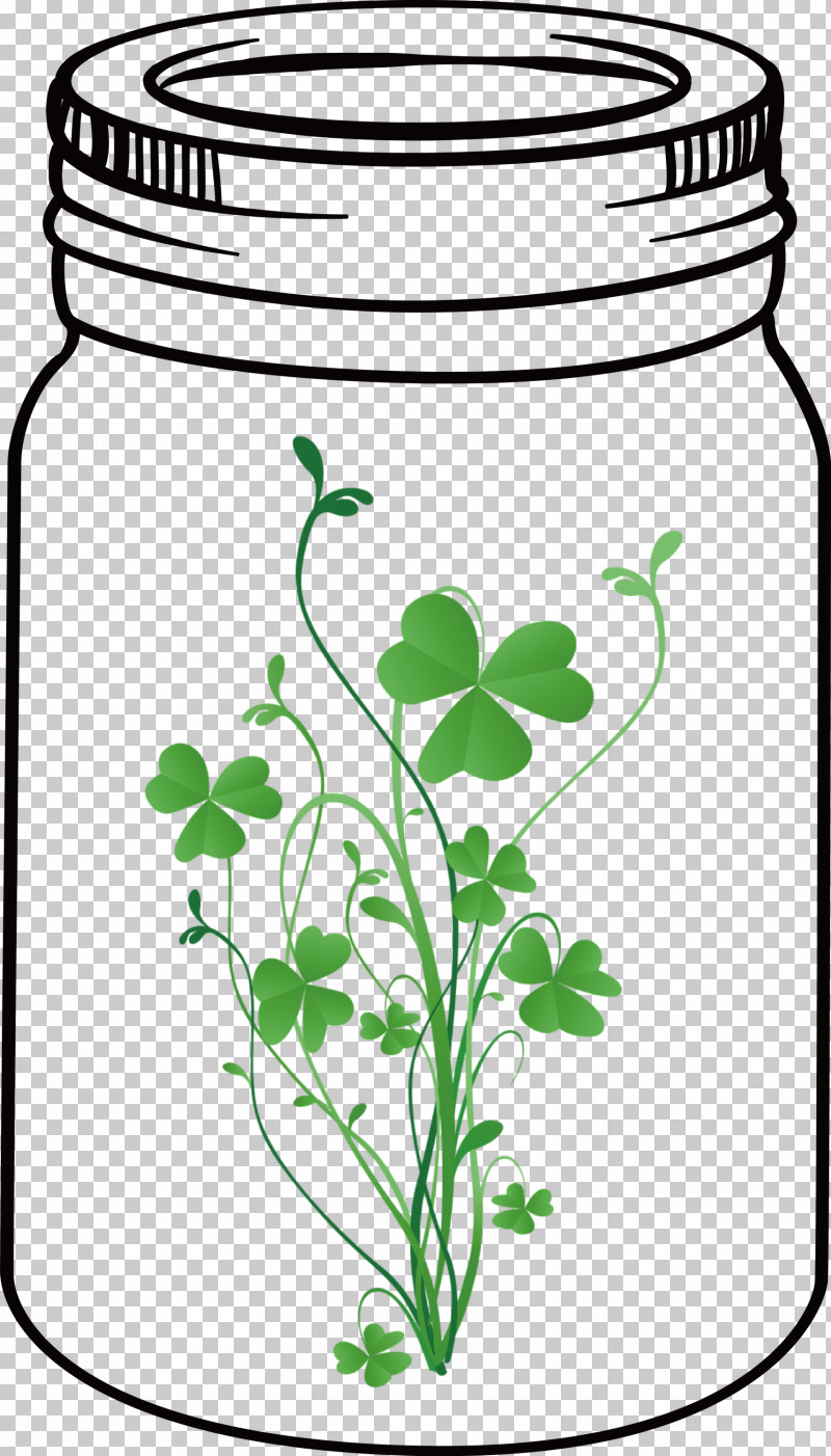 St Patricks Day Mason Jar PNG, Clipart, Clover, Flower, Green, Herbal Medicine, Leaf Free PNG Download