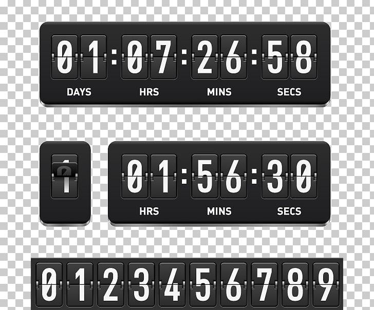 Countdown Timer PNG, Clipart, Black, Digital Clock, Electronics, Encapsulated Postscript, Flip Free PNG Download