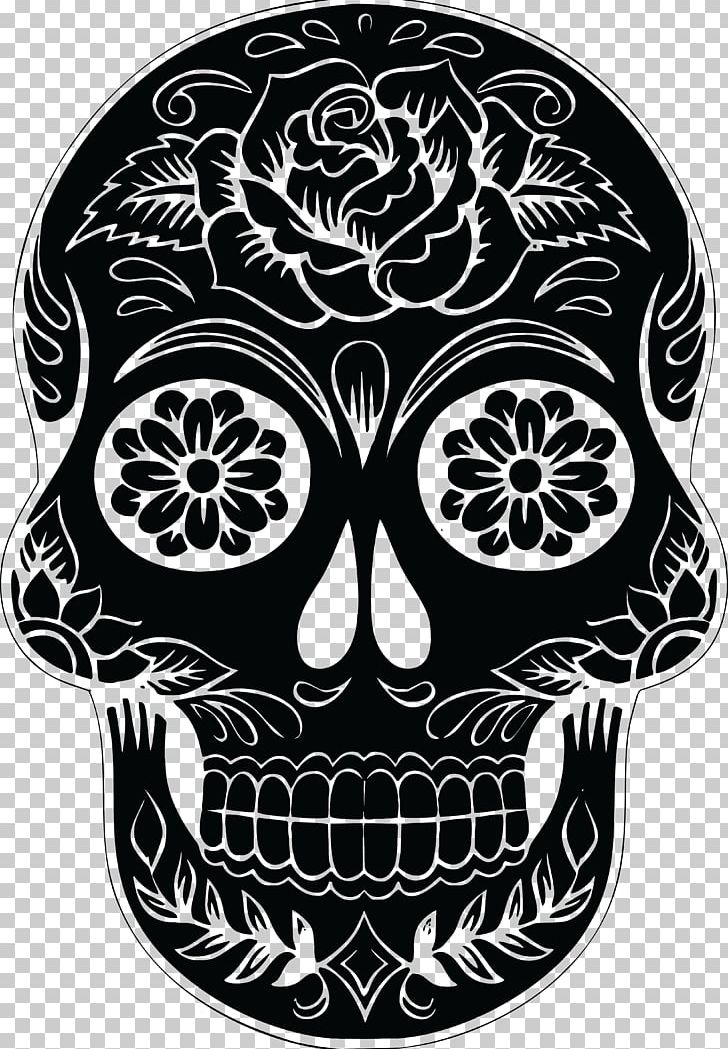 Calavera Skull Silhouette PNG, Clipart, Autocad Dxf, Black And White, Bone, Calavera, Clip Art Free PNG Download