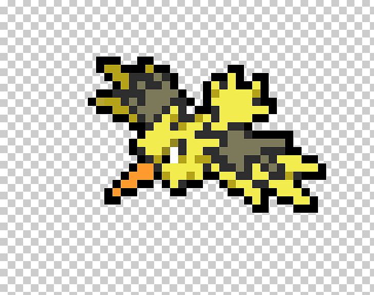 Zapdos Pixel Art Articuno Moltres PNG, Clipart, Art, Articuno, Fantasy, Growlithe, Line Free PNG Download