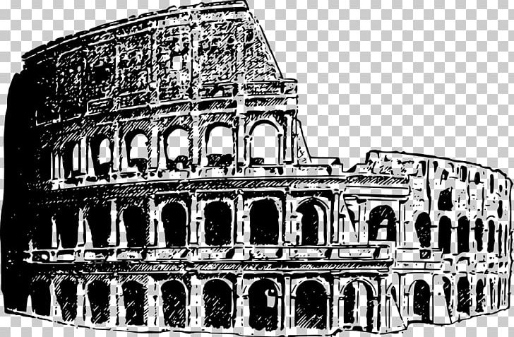 Colosseum Rome House Architecture PNG, Clipart, Amphitheater, Ancient Roman Architecture, Ancient Rome, Architecture, Black And White Free PNG Download