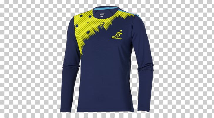 Long-sleeved T-shirt Sports Fan Jersey Australia National Rugby Union Team PNG, Clipart, Active Shirt, Asics, Brand, Clothing, Electric Blue Free PNG Download