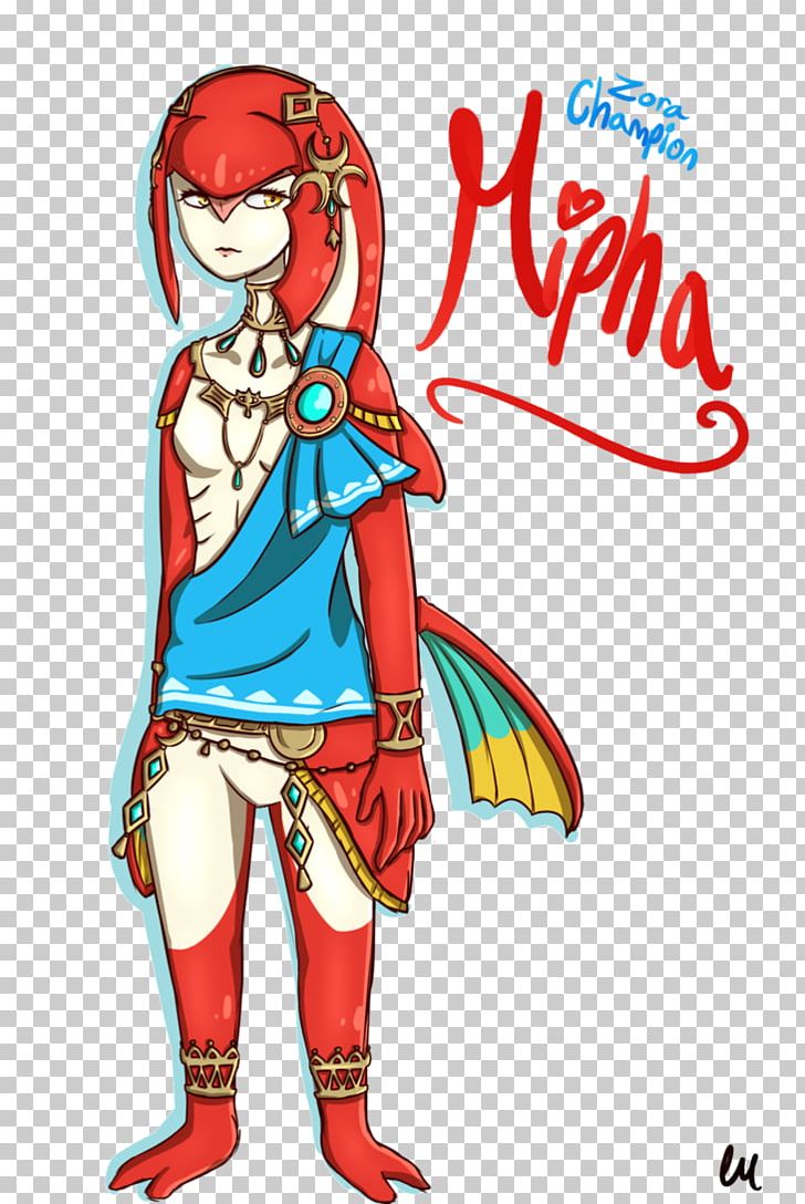 The Legend Of Zelda: Breath Of The Wild Wii U Mipha Drawing PNG, Clipart, Anime, Art, Cartoon, Character, Clothing Free PNG Download