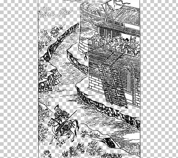 Water Margin Building Illustration PNG, Clipart, Abstract Lines, Building, Cartoon, Comic Book, Comics Free PNG Download
