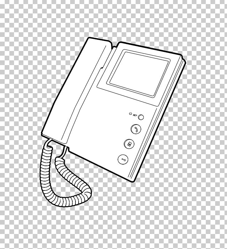 VoIP Phone Telephone IPhone Intercom PNG, Clipart, Angle, Area, Black, Black And White, Coloring Book Free PNG Download