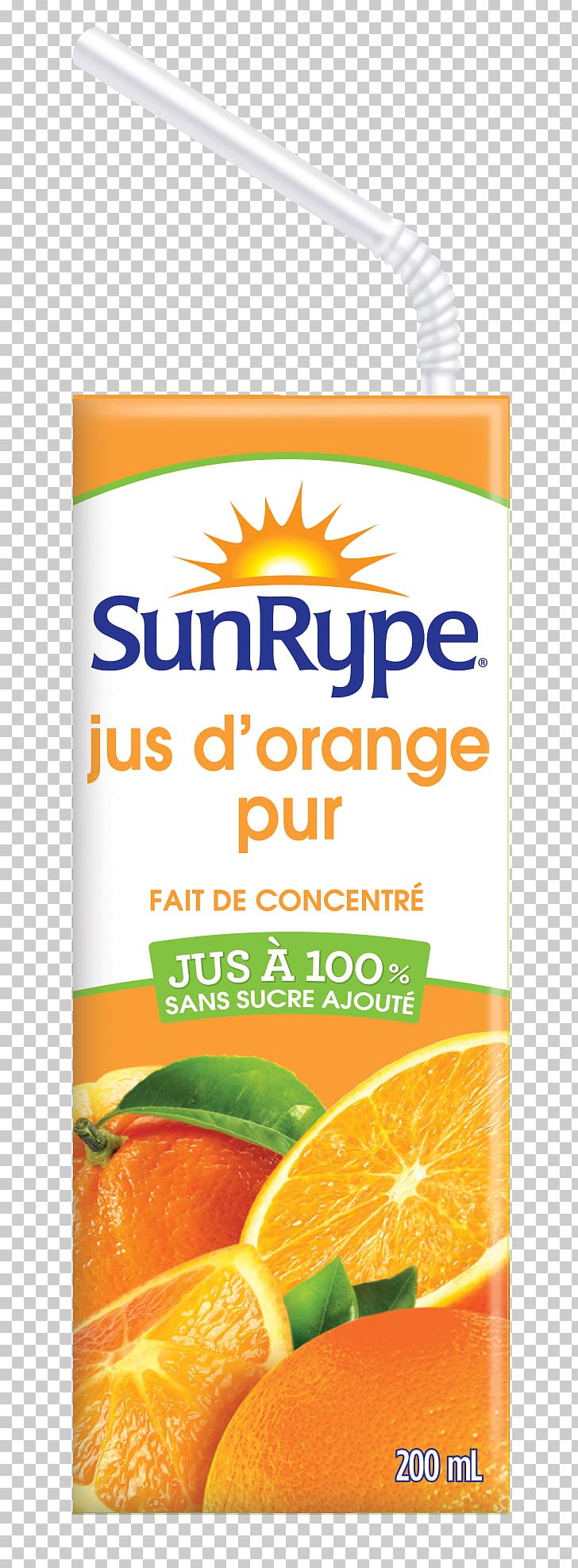 Orange Juice Vegetarian Cuisine Orange Drink Sun-Rype PNG, Clipart, Brand, Citric Acid, Food, Fruit, Fruit Nut Free PNG Download