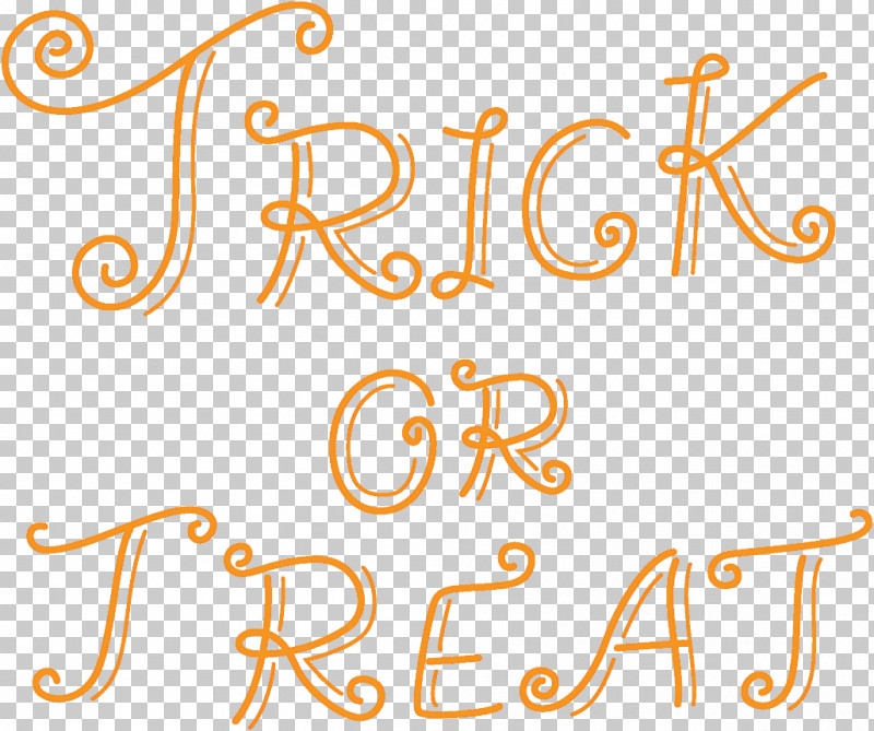 Trick Or Treat Halloween PNG, Clipart, Halloween, Line, Orange, Text, Trick Or Treat Free PNG Download