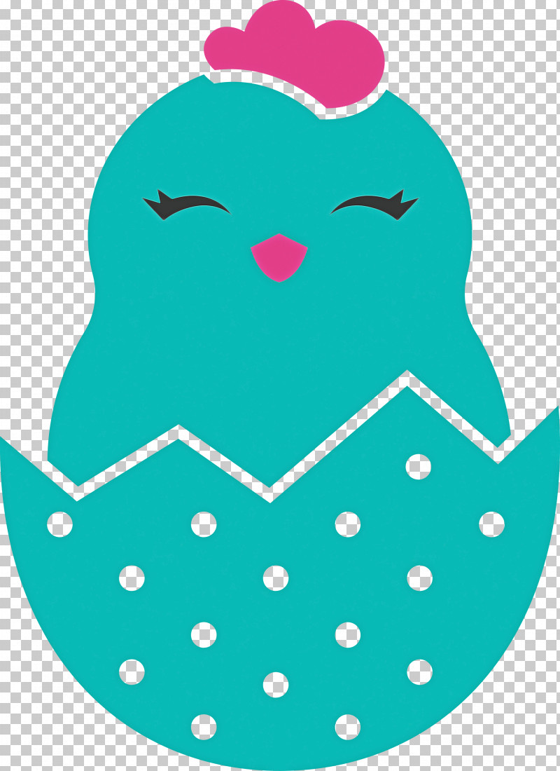 Chick In Eggshell Easter Day Adorable Chick PNG, Clipart, Adorable Chick, Aqua, Chick In Eggshell, Easter Day, Polka Dot Free PNG Download