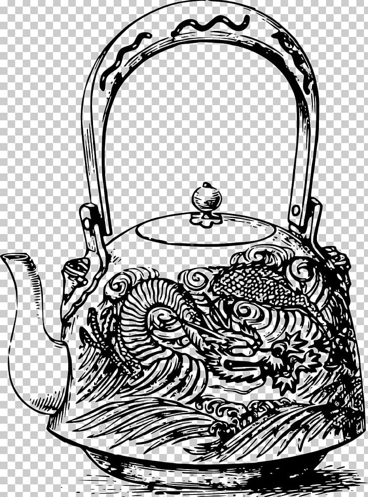 Teapot Teacup PNG, Clipart, Artwork, Black And White, Computer Icons, Cookware And Bakeware, Dragon Free PNG Download