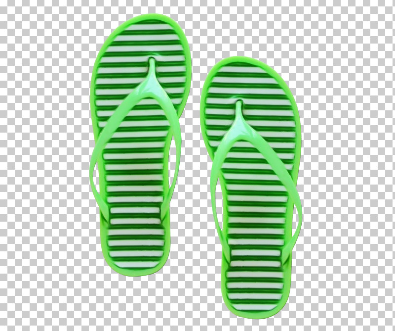 Footwear Green Flip-flops Yellow Shoe PNG, Clipart, Flipflops, Footwear, Green, Paint, Sandal Free PNG Download