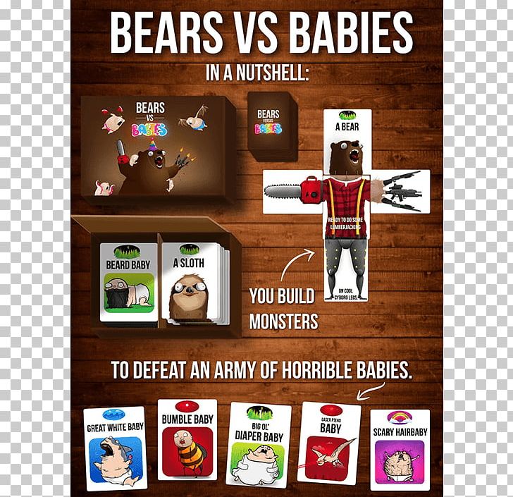 Bears Vs. Babies Exploding Kittens War Card Game PNG, Clipart, Art, Bears Vs Babies, Board Game, Brand, Card Game Free PNG Download