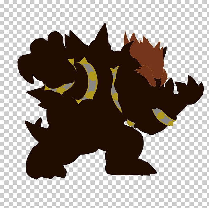 Bowser Super Smash Bros. For Nintendo 3DS And Wii U Super Smash Bros. Melee Silhouette PNG, Clipart, Animals, Animal Silhouettes, Art, Bowser, Carnivoran Free PNG Download