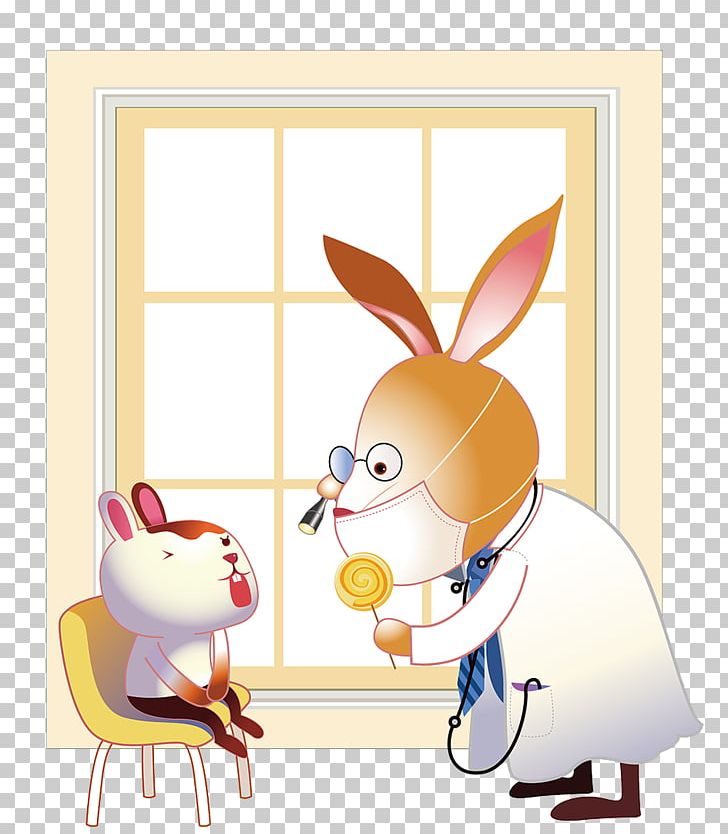Rabbit Easter Bunny Physician Dentist Illustration PNG, Clipart, Animals, Animation, Art, Cartoon, Cartoon Rabbit Free PNG Download