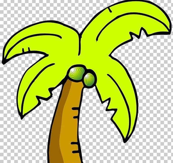 Tree Cartoon Plant PNG, Clipart, Artwork, Beak, Black And White, Coconut, Coconut Tree Free PNG Download
