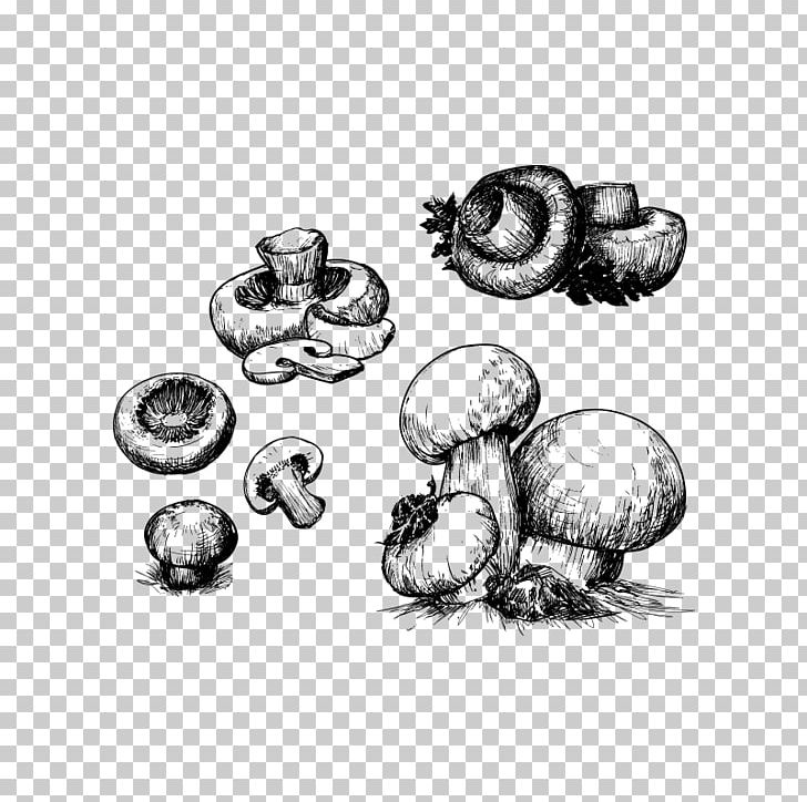 Mushroom Drawing Illustration PNG, Clipart, Art, Black And White, Body Jewelry, Cartoon, Cartoon Mushrooms Free PNG Download