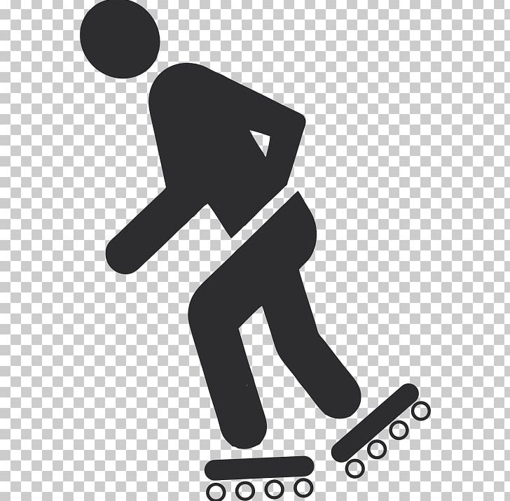 Inline Skating Roller Skates Roller Skating Skateboard In-Line Skates PNG, Clipart, Area, Black, Black And White, Brand, Footwear Free PNG Download
