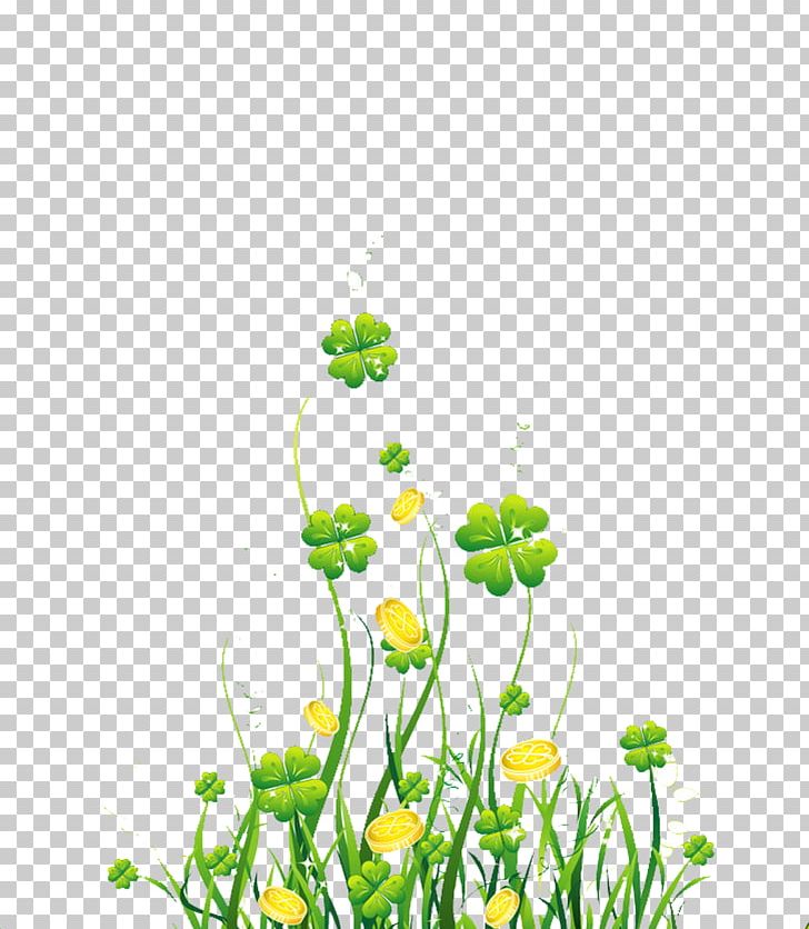 Four-leaf Clover Green PNG, Clipart, Branch, Clover, Color, Computer Wallpaper, Element Free PNG Download