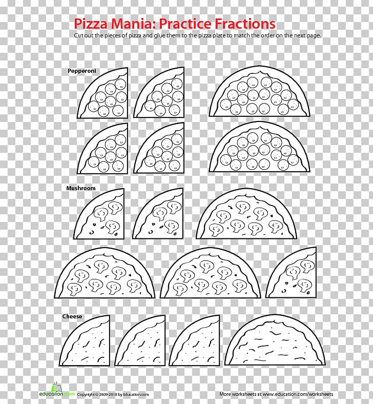 Pizza Fractions Pizza Fractions Fraction Pizzas Mathematics PNG, Clipart,  Free PNG Download