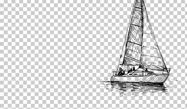 Sailboat Kingston Drawing Sailing PNG, Clipart, Black And White, Boat, Brigantine, Catamaran, Cat Ketch Free PNG Download