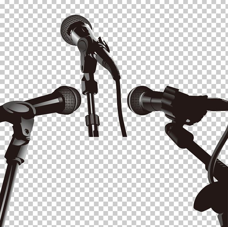 Microphone News Conference Convention Stock Photography PNG, Clipart, Audio Studio Microphone, Black, Camera Accessory, Can Stock Photo, Cartoon Microphone Free PNG Download