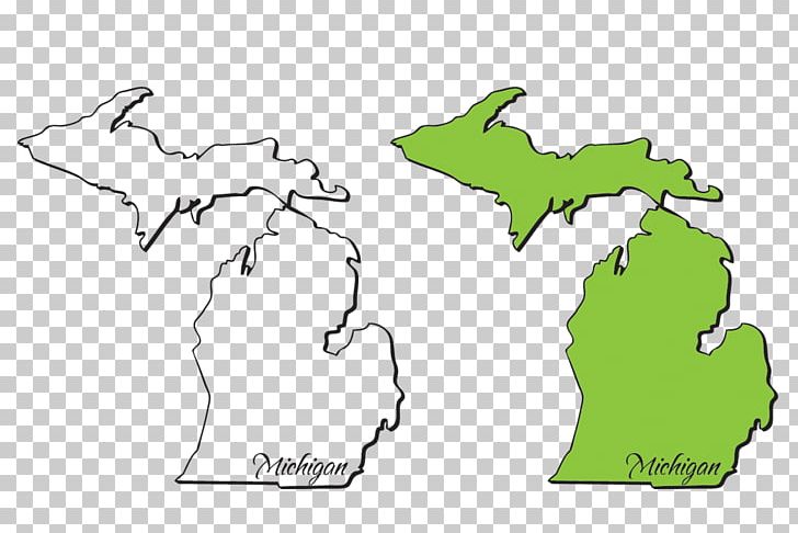 Michigan Graphics Map Illustration PNG, Clipart, Area, Flag, Flag Of Michigan, Grass, Green Free PNG Download