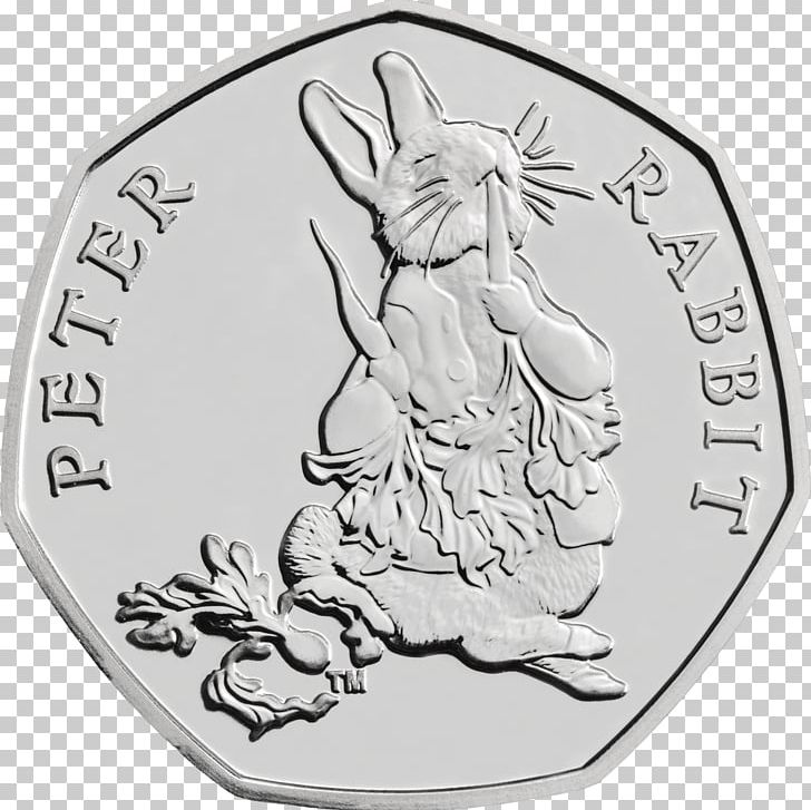 Royal Mint The Tale Of Peter Rabbit The Tale Of Mrs. Tiggy-Winkle Fifty Pence Coin PNG, Clipart, Beatrix Potter, Black And White, Chi, Coin Collecting, Fictional Character Free PNG Download