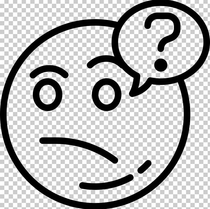 Smiley Computer Icons Emoticon Question Mark PNG, Clipart, Area, Black And White, Circle, Computer Icons, Confused Free PNG Download