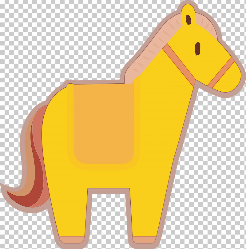 Horse Snout Cartoon Yellow Animal Figurine PNG, Clipart, Animal Figurine, Cartoon, Cartoon Horse, Geometry, Horse Free PNG Download