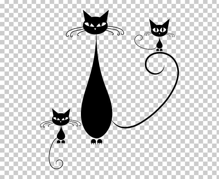 Black Cat Kitten Silhouette PNG, Clipart, Animals, Art, Artwork, Black, Black And White Free PNG Download
