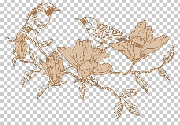 Vintage Line Drawing Bird PNG, Clipart, Beak, Bird, Birthday, Branch, Branches Free PNG Download
