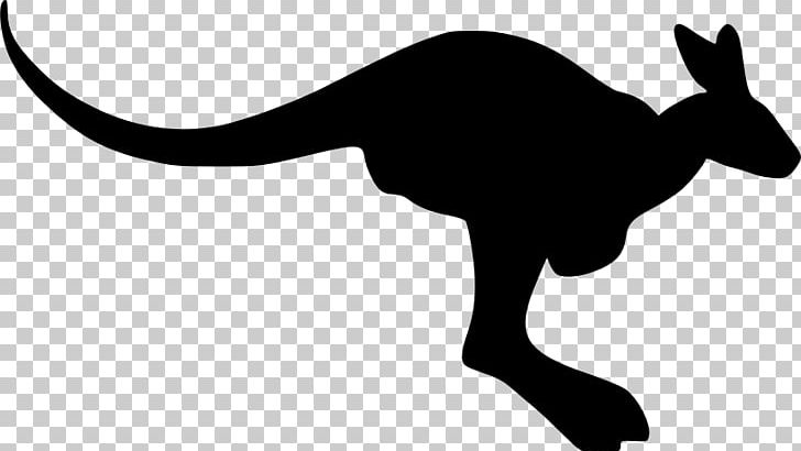 Kangaroo Silhouette PNG, Clipart, Animals, Arts, Black And White, Cartoon, Drawing Free PNG Download