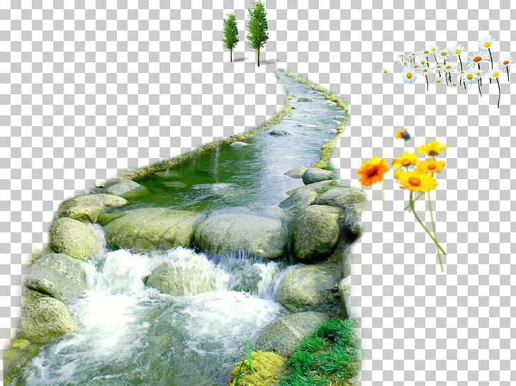 Landscape Painting Watercourse PNG, Clipart, Calligraphy, Clip Art, Color, Designer, Element Free PNG Download