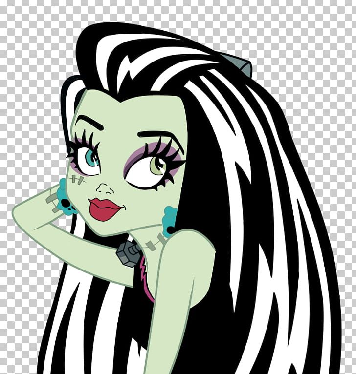 Frankie Stein Monster High Cross-stitch Drawing Pattern PNG, Clipart, Art, Bead, Beauty, Black And White, Black Hair Free PNG Download