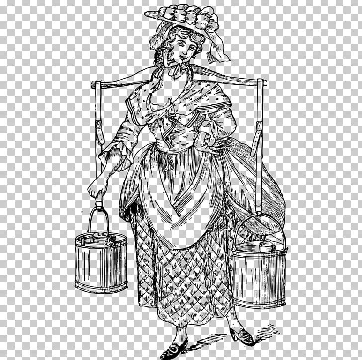 Milkmaid Computer Keyboard PNG, Clipart, Art, Artwork, Black And White, Cartoon, Cheese Free PNG Download