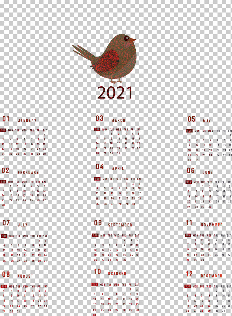 Printable 2021 Yearly Calendar 2021 Yearly Calendar PNG, Clipart,  Free PNG Download