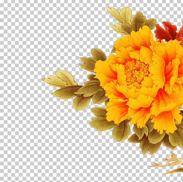 Floral Design Moutan Peony PNG, Clipart, Calendula, Chinese, Chinese Style, Chrysanths, Cut Flowers Free PNG Download