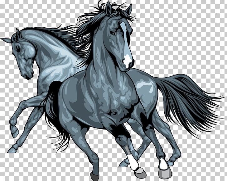 Wild Horse PNG, Clipart, Animals, Black And White, Bridle, Fictional Character, Horse Free PNG Download