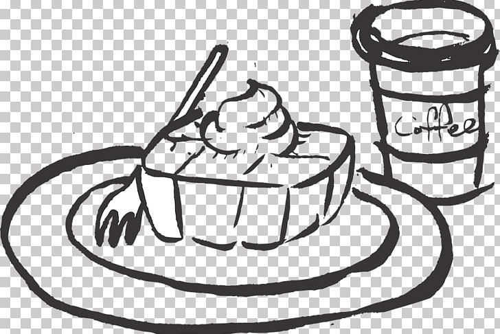 Black And White Coffee Drawing Hamburger PNG, Clipart, Art, Artwork, Auto Part, Black And White, Bread Free PNG Download