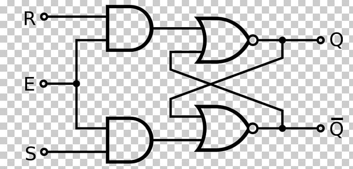 Flip-flop Circuito Sequencial Logic Gate NAND Gate Electronic Circuit PNG, Clipart, Angle, Area, Auto Part, Black And White, Circle Free PNG Download