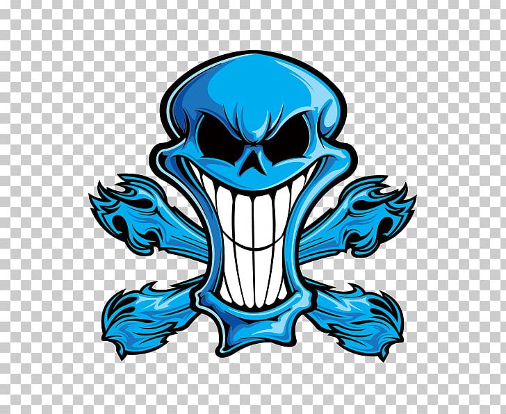 Skull Decal PNG, Clipart, Animation, Art, Artwork, Blue, Bone Free PNG Download