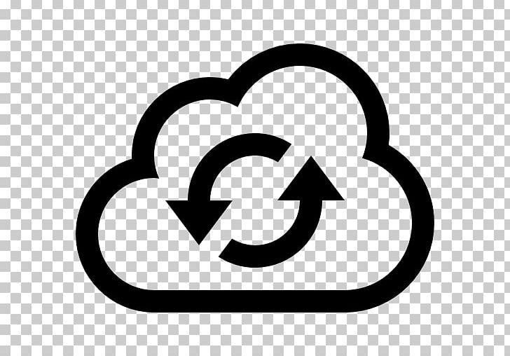 Computer Icons Cloud Computing Cloud Storage PNG, Clipart, Area, Arrow, Black And White, Button, Circle Free PNG Download