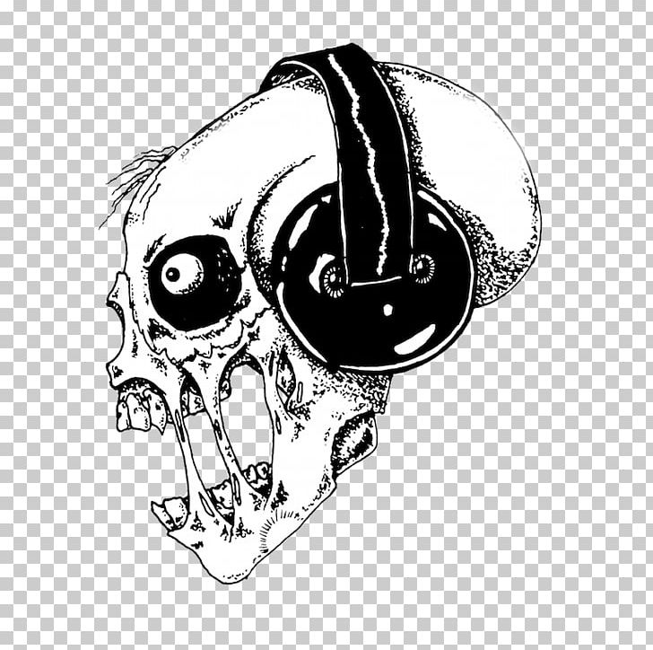 Headphones Drawing Automotive Design Skull PNG, Clipart, Audio, Audio Equipment, Automotive Design, Black And White, Bone Free PNG Download