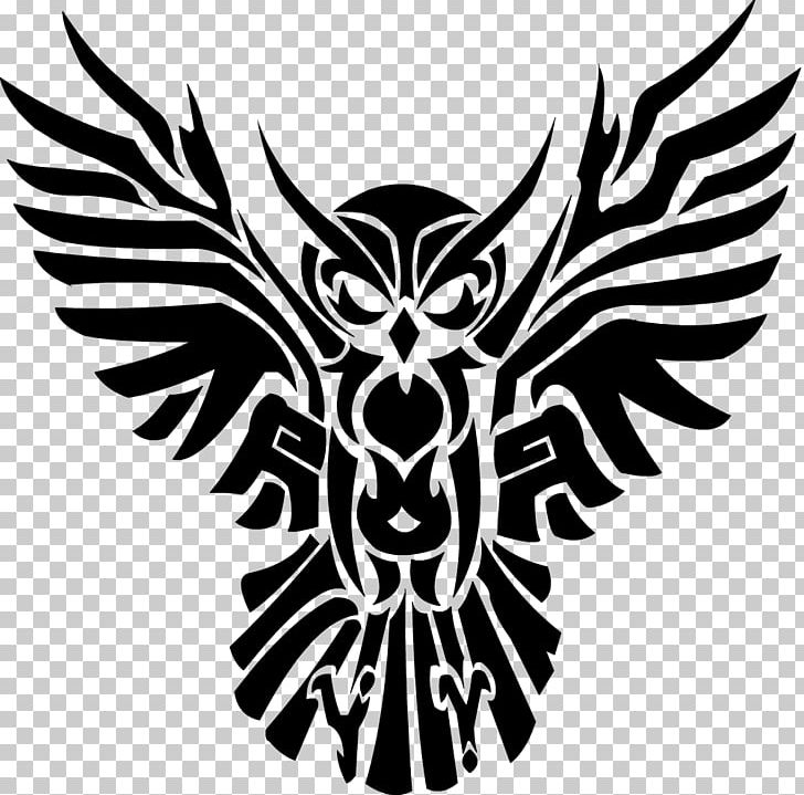 Tattoo Artist Black-and-gray Owl Tribal Gear PNG, Clipart, Animals, Beak, Bird, Bird Of Prey, Blackandgray Free PNG Download