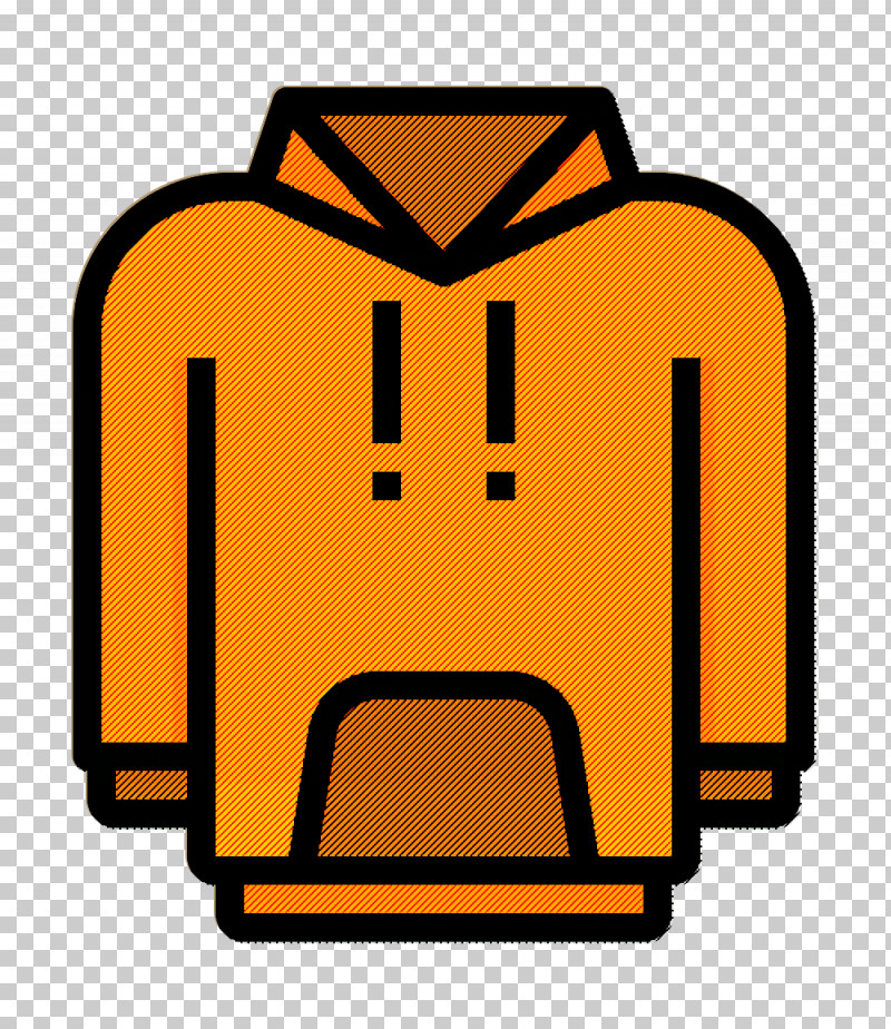 Sweatshirt Icon Hoodie Icon Clothes Icon PNG, Clipart, Clothes Icon, Hoodie Icon, Line, Orange, Sweatshirt Icon Free PNG Download