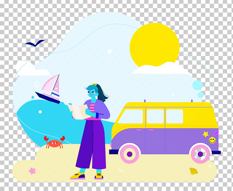 Seashore Day Vacation Travel PNG, Clipart, Behavior, Cartoon, Geometry, Happiness, Human Free PNG Download