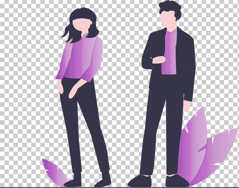 Violet Purple Standing Outerwear Formal Wear PNG, Clipart, Costume, Formal Wear, Girl, Man, Modern Couple Free PNG Download